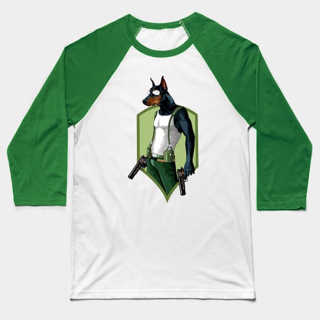 Dog of War Baseball T-Shirt by planedrifter